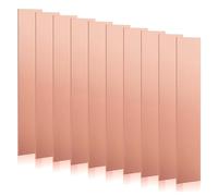 Wzxksoac 10 Tiras de Ánodo de Cobre Puro Al 99,99%, Lámina de Cobre de 15,9 X 2,5 X 0,1 cm para Kit de Galvanoplastia.