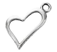 Wzxksoac 100 X Charm Colgantes CorazÓN Tono De Amor 17 x 10 Mm ()