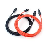Wzxksoac 10AWG Negro Rojo Cada 10M 1X6Mm² 1000V 1 Cable de ExtensióN Fotovoltaico de Alambre de Cobre EstañAdo Sin OxíGeno