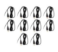 Wzxksoac 10X Línea de Ratones de Cable USB para Deathadder 2013 Aprox. 2.1M 5 Alambres 5 Alfileres Chapado en Negro Ratón de Juego de Reemplazo