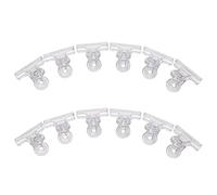 Wzxksoac 12 Pcs Rusiano Clips de Pellizco de Uñas de Curva C Herramienta de Multifunción Pinzas de Uñas Acrílicas Transparente