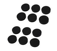 Wzxksoac 12 x Redonda Tapas de Cubiertas Insertadas de Plastico Negro 50mm Dia Tapa de Tuberia
