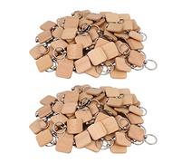 Wzxksoac 120Pcs de Madera Cuadrado en DIY Etiqueta de Regalo de Etiqueta