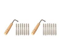 Wzxksoac 14 Piezas de Clavijas de Afinación con Llave de Afinación En Forma de L para Cuerdas de Arpa de Lira Instrumentos de Cuerda Primitivos