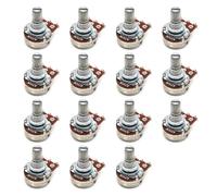 Wzxksoac 15 Piezas de Accesorios para Guitarra Tipo A (Tono), 18 mm, Potenciómetro Pequeño para Guitarra Eléctrica, Perilla de Tono, Interruptor de Modulación, Manija A250K