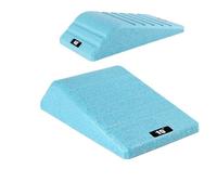 Wzxksoac 2 Bloques Cuña para Sentadillas, Antideslizantes, Profesionales, con Rampa Inclinada para Sentadillas, Bloque Elevación Pantorrillas, Equipo Cuña Yoga, Color Azul