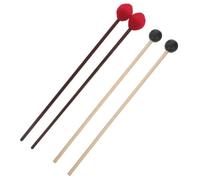 Wzxksoac 2 Pares de Mazos de Marimba con de Madera y Cabeza de Goma, de Percusión con Cabeza de Hilo Duro, Mazos de Marimba para Teclado, Glockenspiel