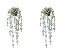 Wzxksoac 2 Pieza Planta Colgante Artificial Planta Colgante de Eucalipto En Maceta Falsa para Pared, Habitación, Hogar, Patio, Decoración Interior Y Exterior