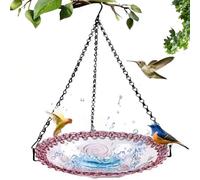 Wzxksoac 2 Piezas Comedero para Pájaros Colgante para Exteriores Decoración de Jardín Bandeja Baño para Pájaros Bebedero de Agua Alimentador para Mascotas para Suministros para Mascotas,D