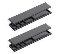 Wzxksoac 2 Piezas Soporte de Almohadilla para ReposamuñEcas para Teclado con Estuche Almacenamiento ParticióN de Escritorio para Teclado de Computadora, Computadora PortáTil, Oficina Negro