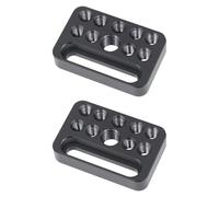 Wzxksoac 2 Placas de Queso Multifuncionales con Roscas de 1/4 y 3/8 de Pulgada, Conexión Porosa de Instalación Rápida para Jaula de Cámara.