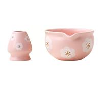 Wzxksoac 2 Tradicionales Japoneses para Matcha y Batidor, para Mesa, Ceremonia del Té, Regalo de Fiesta, Color de Nieve.