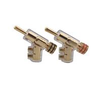 Wzxksoac 2 Uds. Conector Tipo Banana Autoblocante, Adaptador en Forma de Y, Conector de Terminal de Altavoz de Cobre de Alta Gama, Amplificador de Audio Chapado en