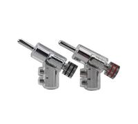 Wzxksoac 2 Uds. Conector Tipo Banana Autoblocante, Adaptador en Forma de Y, Conector de Terminal de Altavoz de Cobre de Alta Gama, Amplificador de Audio Chapado en Rodio