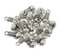 Wzxksoac 20 Colgantes del del Guante del Boxeo del Tono De Plata Antiguo De Las PC 22 X 7 Mm