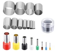 Wzxksoac 20 Cortadores Circulares de Arcilla, Cortadores de Formas de CeráMica, Moldes de para Hornear con Estuche para Manualidades.