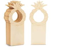 Wzxksoac 20 Perillas de Puerta de Madera Sin Terminar, Perchas de Puerta, Letreros para Pintar, Manualidades, Decoración del Hogar, Oficina, Hotel, Uso Comercial C