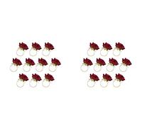 Wzxksoac 20 Piezas Forma Roja Hebilla de Toalla Servilletero Anillo Banquete de Boda Día de San Valentín Hotel Decoración de La Mesa Servilletero