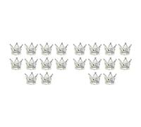 Wzxksoac 20 Piezas Mini Princesa Topper Cristal NiñOs Adornos para el Cabello para Boda CumpleañOs Fiesta Torta DecoracióN Herramientas Plata