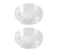 Wzxksoac 20 Pzs Caja de Monedas de Plastico Transparente Redonda Pequena 20mm