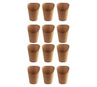 Wzxksoac 200 Piezas DisposicióN para Llevar Fiesta Suministros Frita Merienda Porta Vaso de Papel, 300Ml(MarróN)