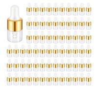 Wzxksoac 200 Piezas Mini Botella Cuentagotas de Vidrio A Granel Cuentagotas de Aceite Transparente Pequeños Recipientes de Muestra de Vidrio 1 Ml