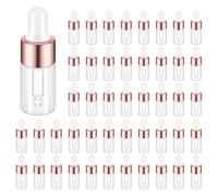 Wzxksoac 200 Piezas Mini Botella Cuentagotas de Vidrio Cuentagotas de Aceite Transparente Contenedores de Muestra de Gotas de Vidrio para Viajar 3 Ml