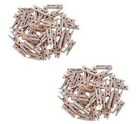 Wzxksoac 200 Unids 25mm Mini Clip de Madera Artesanal Natural Pin Línea Foto