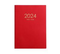 Wzxksoac 2024 Cuaderno de Plan Rojo Calendario Cuaderno de Plan Diario Engrosado Cuaderno Semanal Suministros Escolares de Oficina