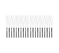 Wzxksoac 20x Herramienta de Gancho Enhebrador de Bucle de Extensión de Cabello Y Herramienta de Cuentas Enhebrador de Bucle Negro
