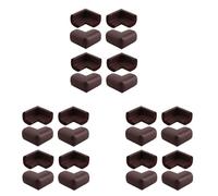 Wzxksoac 24 Paquete Blando Segura Ninos Muebles Escritorio Tabla Esquina Parachoques Cojin Guardia Protectores Cafe