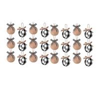 Wzxksoac 24 Piezas 2-1/2 Pulgadas Negro Cuadros Costura Arpillera Decoraciones Navideñas