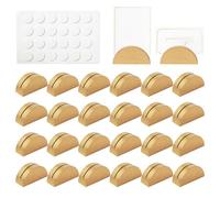 Wzxksoac 24 Portatarjetas de Madera Dorados, Soportes Semicirculares para NúMeros de Mesa, Ideales para DecoracióN de Bodas, Fiestas y Restaurantes.