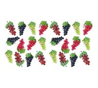 Wzxksoac 24 Racimos de Uvas Artificiales SimulaciónDecorativa Realista Racimos de Uvas Falsas para Boda Vino Centro de Mesa de Cocina