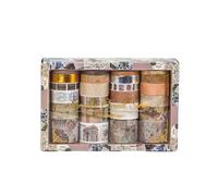 Wzxksoac 24 Rollos de Cintas Washi Retro para Manualidades y Diario, Bricolaje, Cinta Floral Vintage, Decoración de Diario B