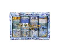 Wzxksoac 24 Rollos de Cintas Washi Retro, Suministros para Álbumes de Recortes, Cinta Adhesiva Decorativa, Útiles Escolares D