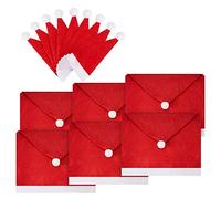 Wzxksoac 26 Piezas de Fundas NavideñAs para Gorro de Papá, Incluyen 6 Fundas para Silla de Gorro de Papá y 20 Soportes para Cubiertos de Gorro de Papá