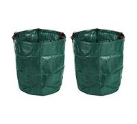 Wzxksoac 2X 270L Bolsa de Residuos de Jardin de Hierba Basura Plegable Reutilizable Carga Pesada A Prueba de Agua Fuerte Grande