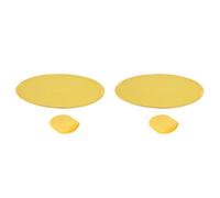 Wzxksoac 2X Abanico Redondo Plegable- Amarillo