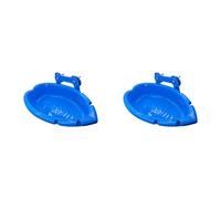 Wzxksoac 2X Bandeja de Comida para Loros, BañEra Azul MultifuncióN, Jaula para Animales, Caja de Ducha para Lavado de Pie, Juguetes para PáJaros, Producto de Limpieza para Mascotas
