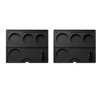 Wzxksoac 2X Café ExpréS Alfombrilla de Apisonamiento Alfombrilla Apisonamiento de Café de Silicona Almohadilla de Café EstacióN Apisonamiento para Tool Bar Espresso Accesorio- Negro