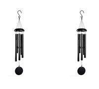 Wzxksoac 2X Campanas de Viento de Metal Retro, Tubo de Aluminio, Campanas de Viento Musicales, Adornos, Decoración de Habitación, Decoración de Guardería, Decoraciones Colgantes
