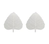 Wzxksoac 2X Colador de Té con Forma de Hoja Hecho Una Mano de Acero Inoxidable, Infusor de Té, Filtro de Té, para Té de Hojas Sueltas (Plateado)