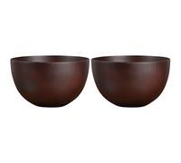 Wzxksoac 2X de Madera de Estilo Japonés, Ensaladas, Fideos, Frutas Y Cereales, Vajilla de Madera, Rojo-Marrón