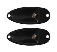 Wzxksoac 2X Estilo de 1/4 Pulgada de Salida de Guitarra Cargada Mono Jack Plug Placa de Enchufe para Guitarra Eléctrica Stratocater Style, Negro