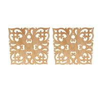 Wzxksoac 2X Fuente de La Etiqueta de Madera Estilo Europeo Accesorios de Talla de Madera Real de Apliques Y Al por Menor Tallado en Madera