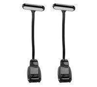 Wzxksoac 2X Luces LED para Libros, Clip En la Luz Recargable, 3 Modos de Iluminacion, 9 Leds, Lampara de Lectura para Proteccion Ocular, hasta 40 Horas de Lectura - para Lectura - Negro