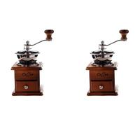 Wzxksoac 2X Manual de Cafe de Madera/Metal de Mano de Especia (Color Madera)