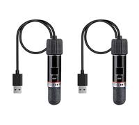 Wzxksoac 2X Mini Varilla de Calentamiento de Acuario USB para Pecera 26 °C Calentador de Acuario de Temperatura Constante Calentador de Termostato Sumergible 10 W
