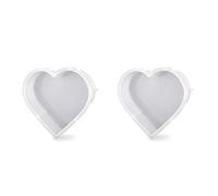 Wzxksoac 2X Moldes de Silicona Grandes para Resina, Molde de Resina de CorazóN, Moldes de Resina Epoxi para la ConservacióN de Flores, FundicióN de Arte de Resina